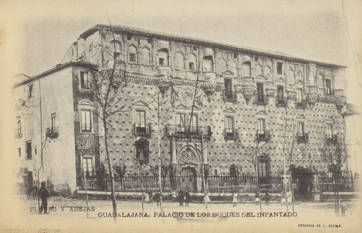Palacio del Infantado, Gudalajara, Espanha (fotografia a preto e branco) de Spanish Photographer