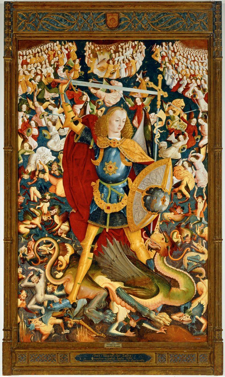 Arcanjo São Miguel ... (pintura sobre tela) de Spanish School