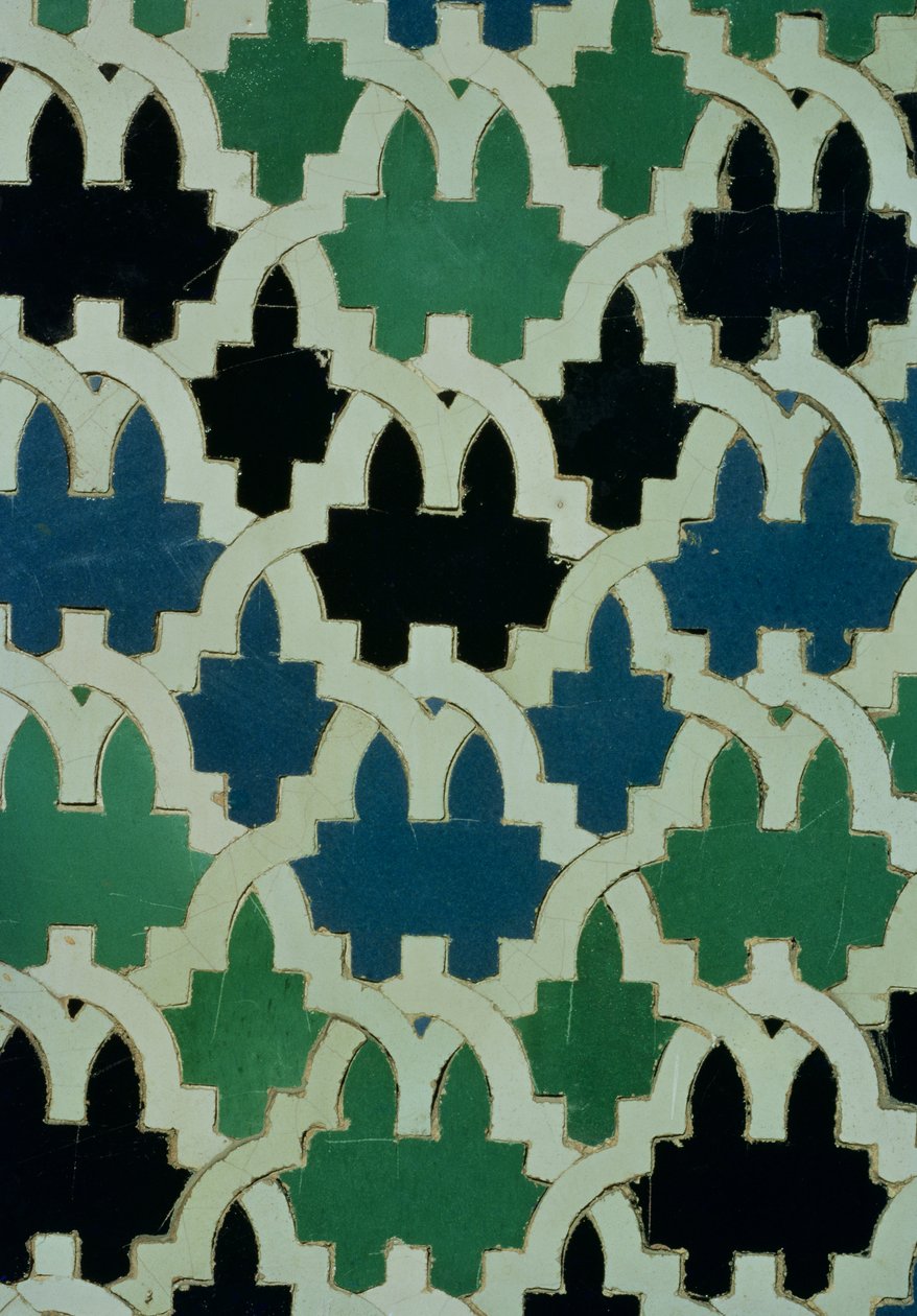 Azulejos do trono dos sultões do Pátio das Doncas (faiança) de Spanish School