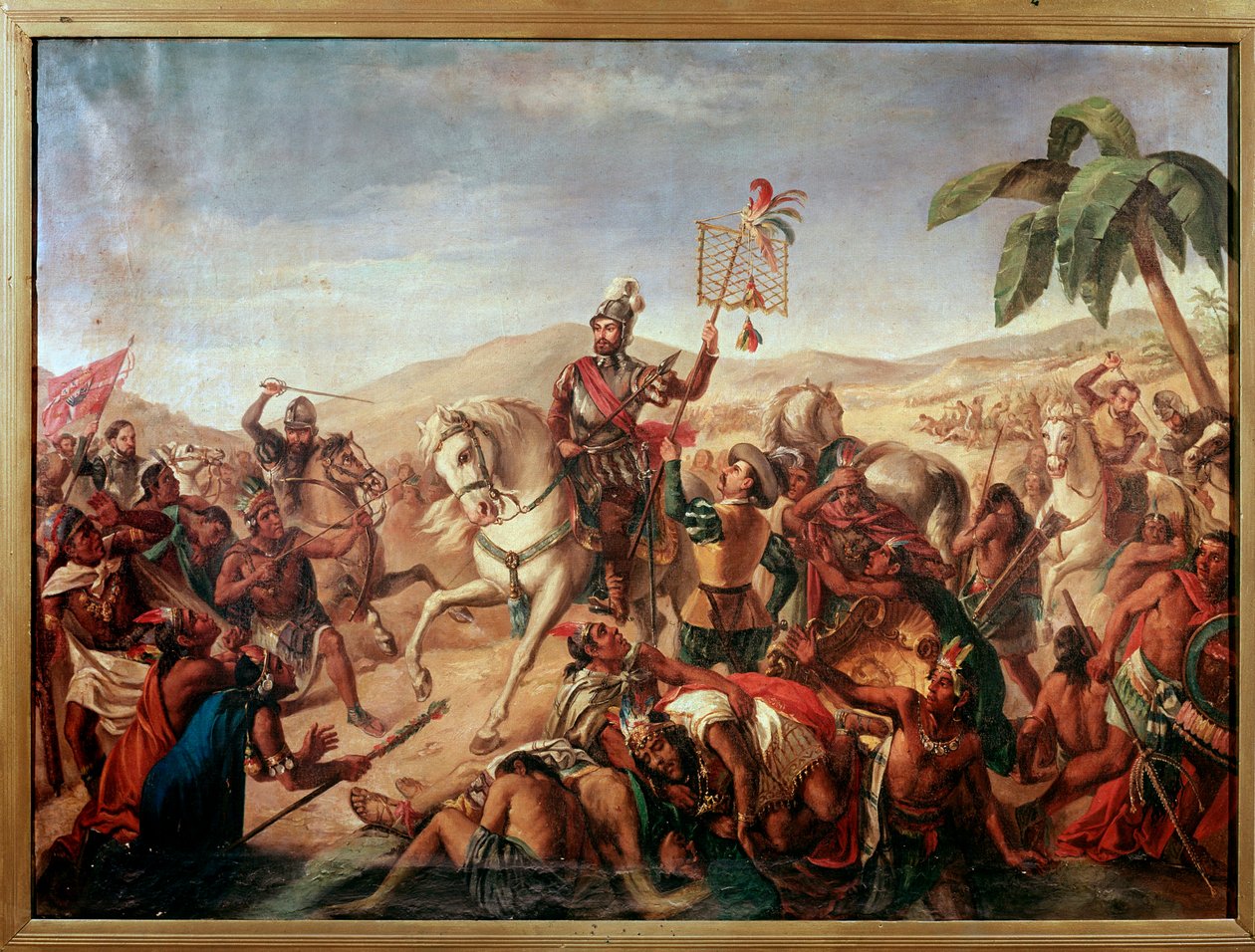 Batalha de Otumba em 7 de julho de Spanish School