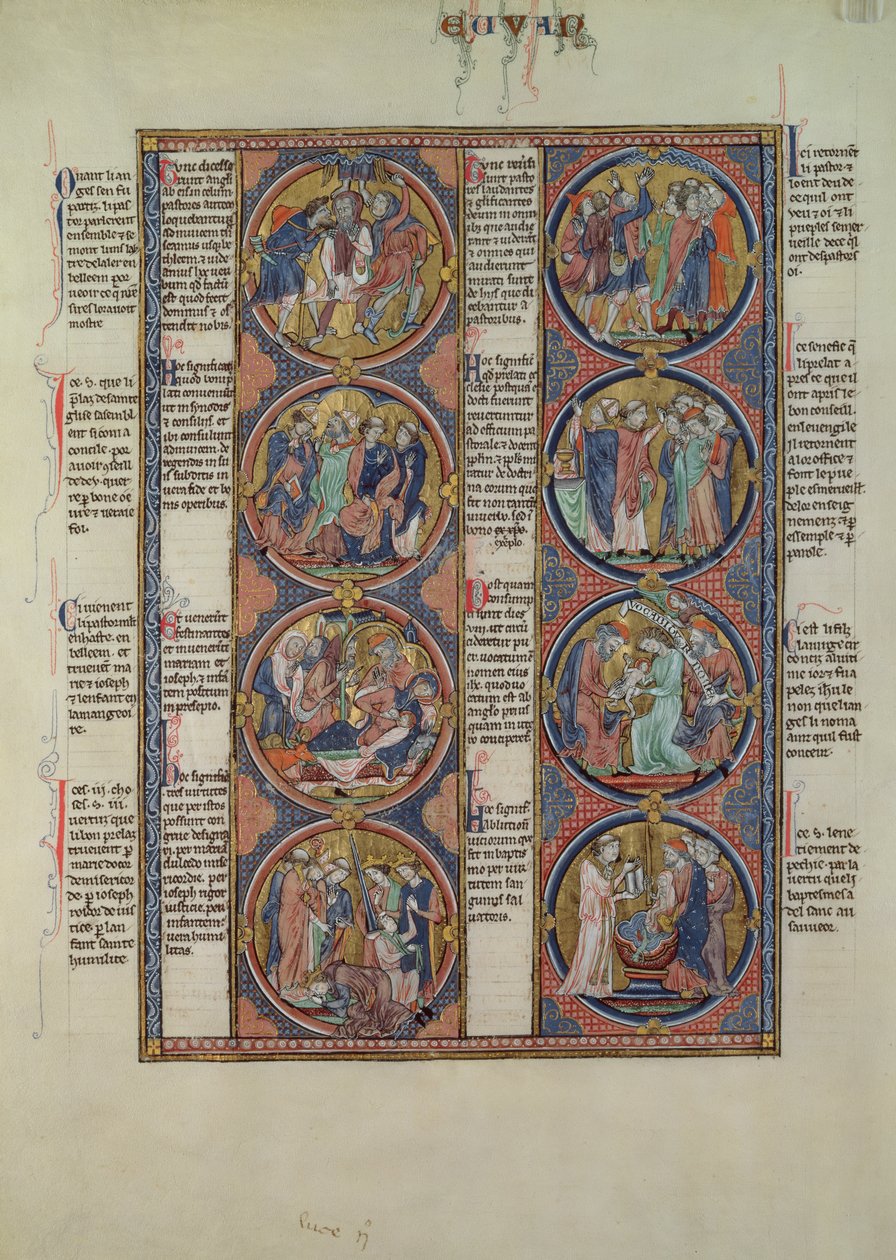 Biblia Moralizada de San Luis, Tome II, 7v  de Spanish School