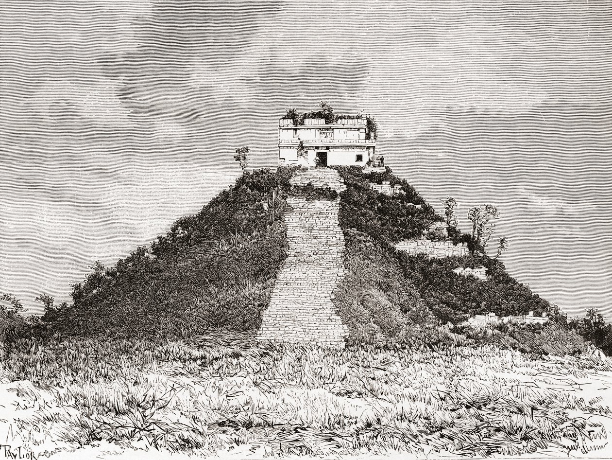 Chichen Itza, Yucatán, México: El Castillo também conhecido como o Templo de Kukulkan ou pirâmide Kukulkans de Spanish School