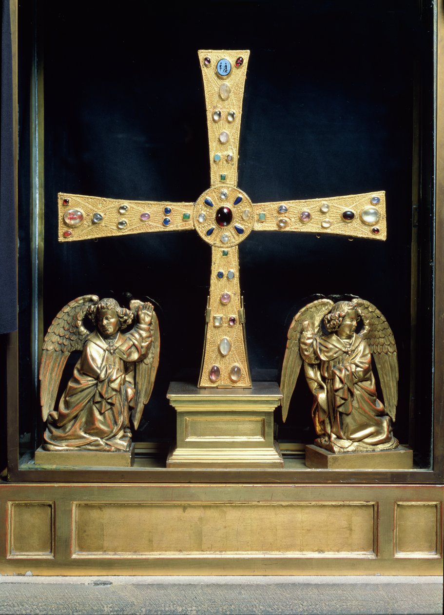 Cruz dos anjos (ouro e pedras preciosas) de Spanish School