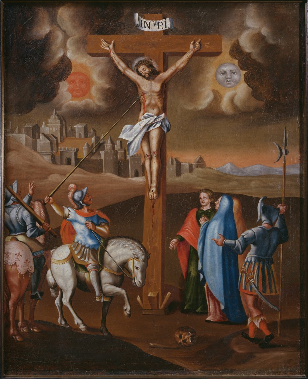 Crucificação, a lança do centurião de Spanish School