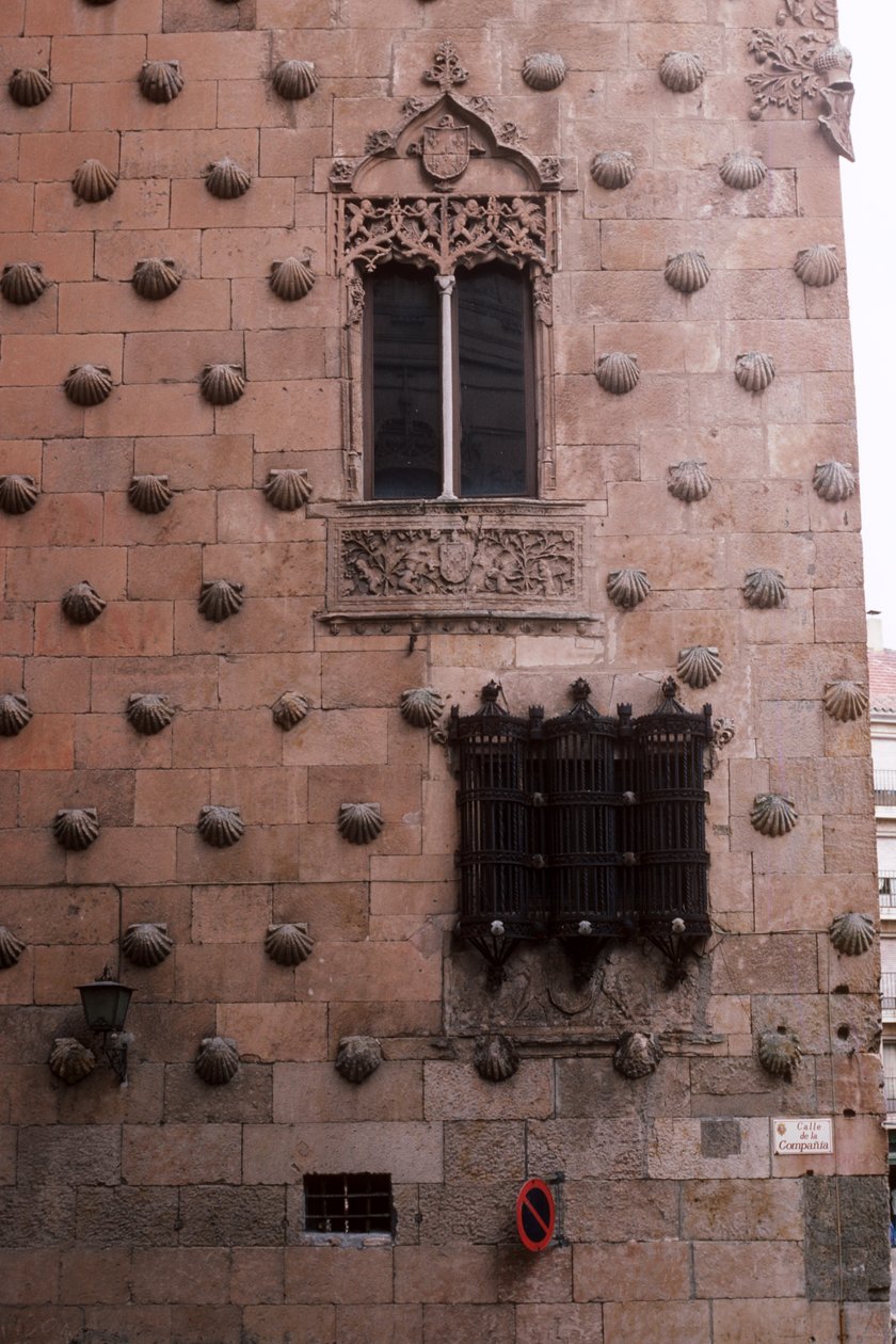 Detalhe do exterior da Casa de las Conchas (foto) de Spanish School