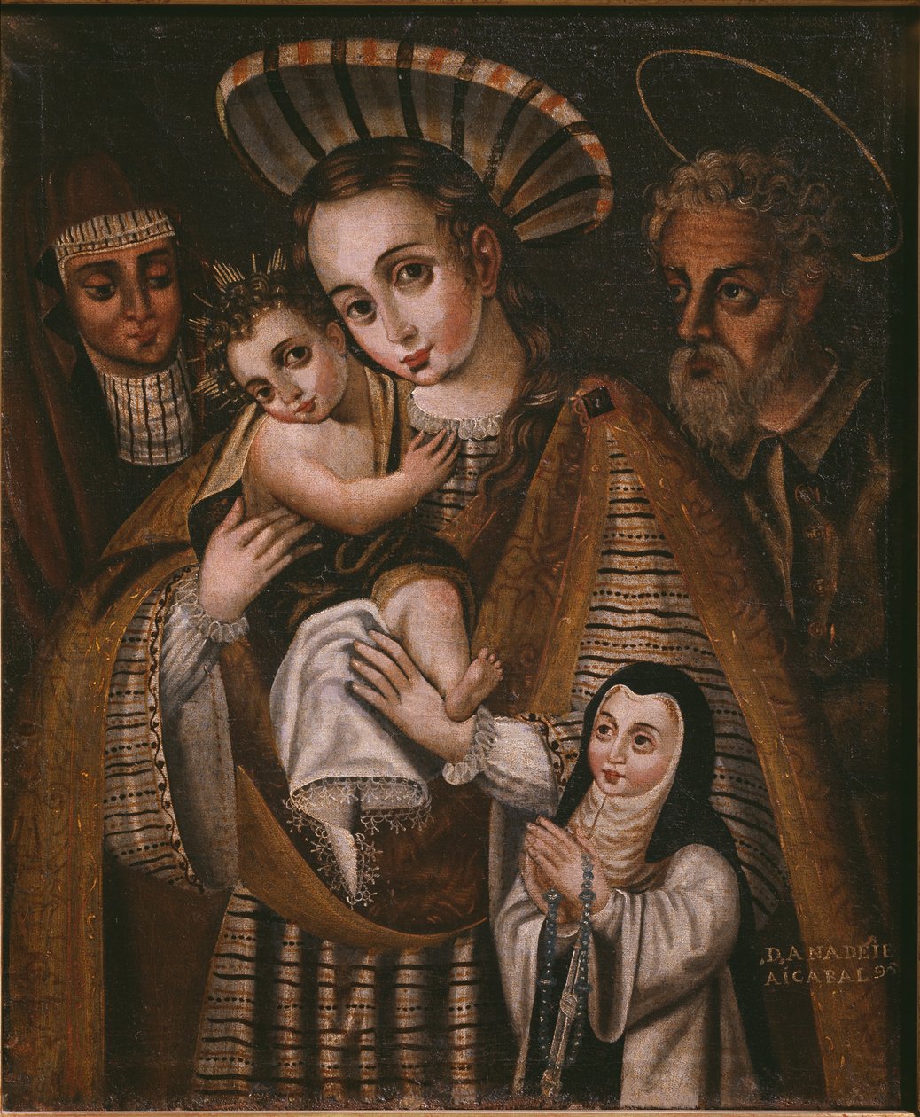 Ex voto, Sagrada Família com Santa Ana e a freira da Abadia, Ana de Ibaizabal de Spanish School
