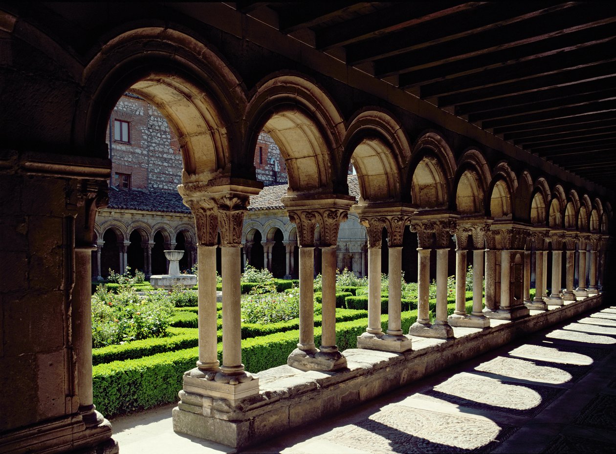 Claustro de jardim no mosteiro de Las Huelgas, c.1180 de Spanish School