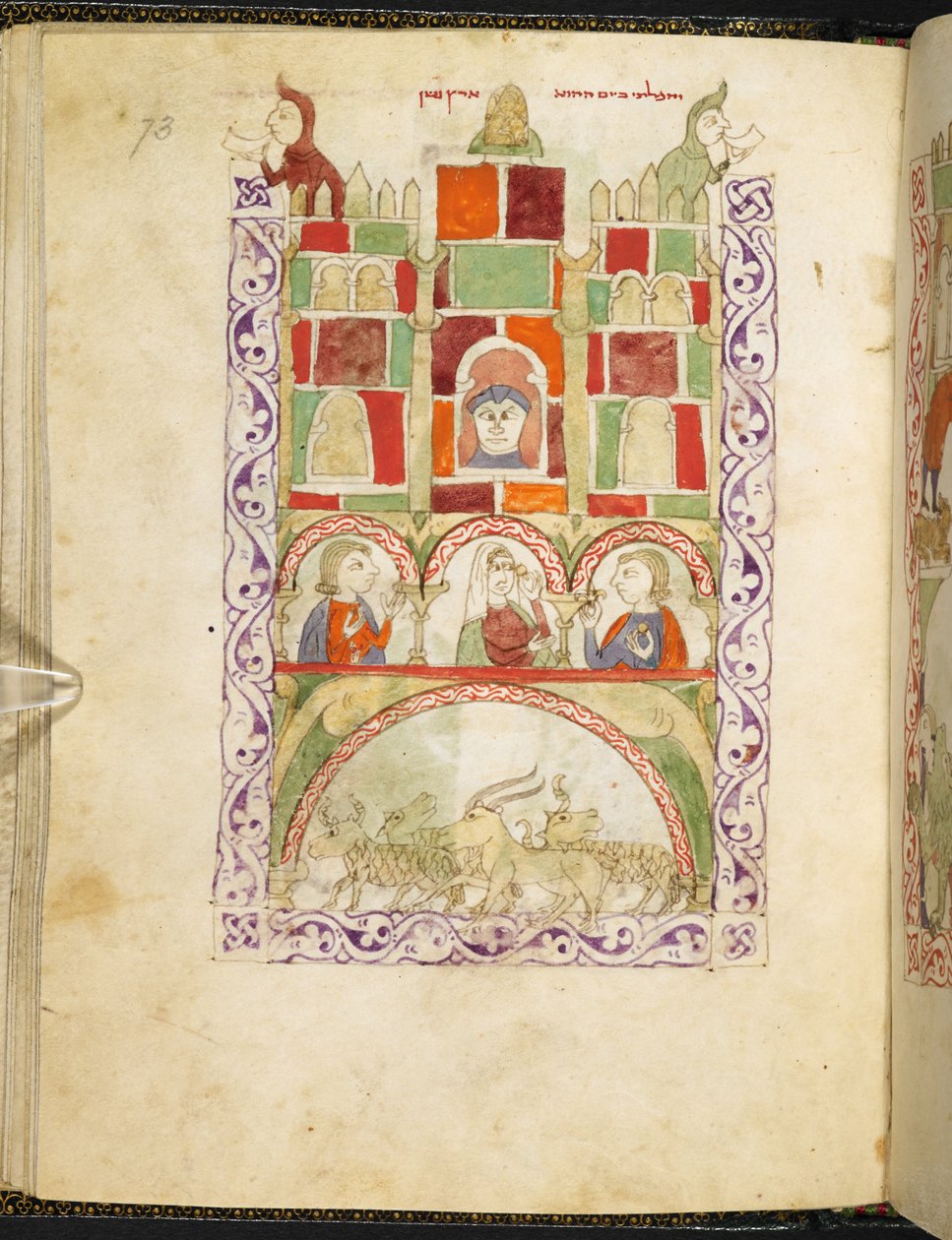 Gósen, da Haggadah hispano-moresca, MS Or 2737, f.73r de Spanish School