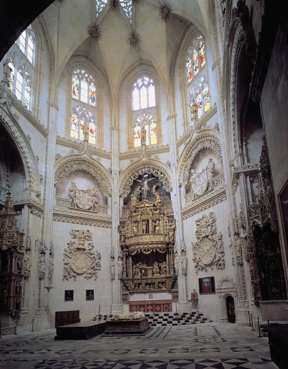 Vista interior, de, a, capilla del condestable, tarde, 15o século de Spanish School