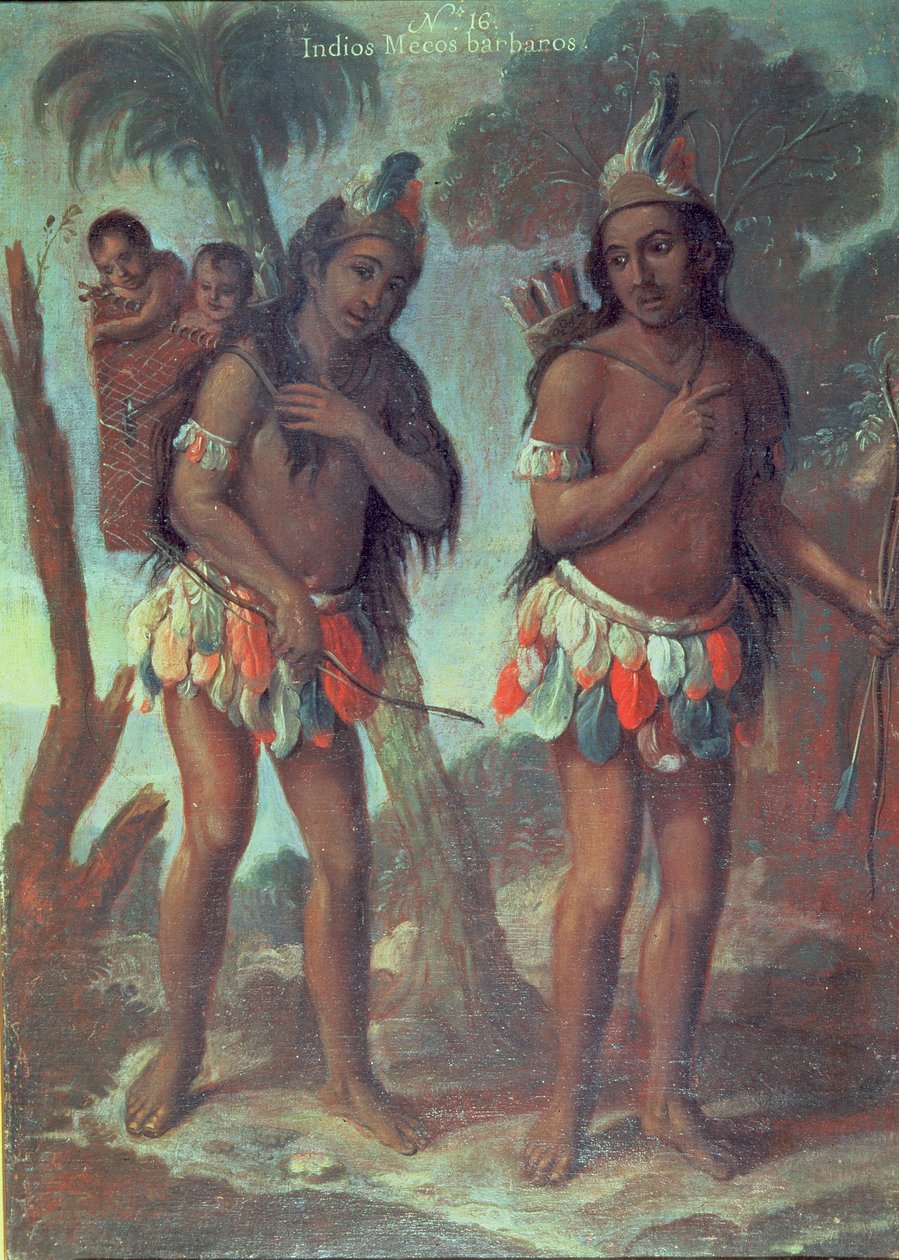 Pinturas dos Crossbreeds" (óleo sobre tela) de Spanish School