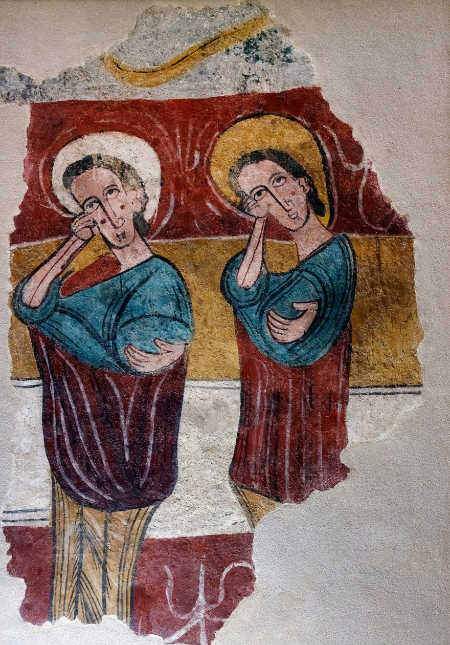 Mural de origem da igreja de Santa Eulália de Mérida em Sus