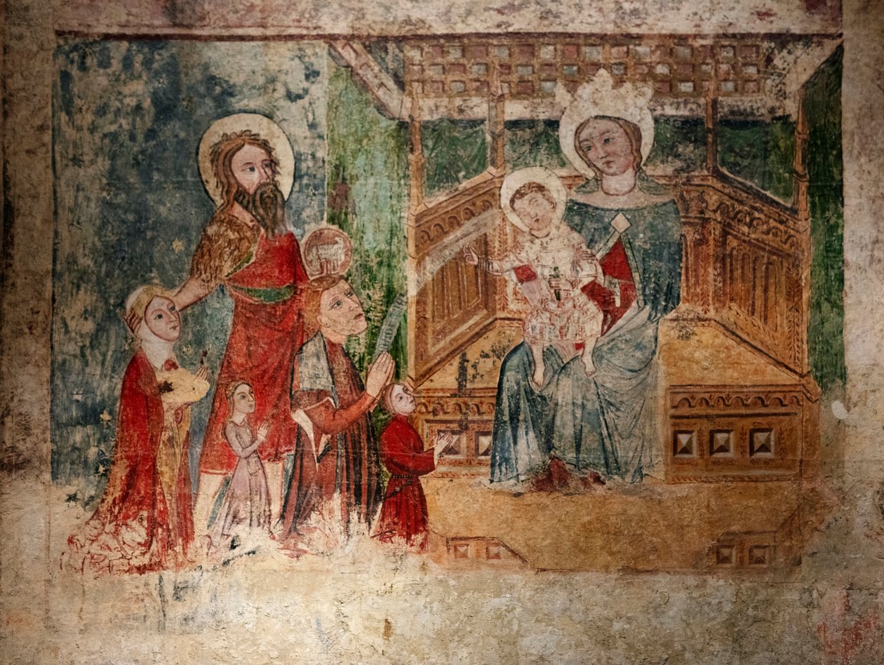 Origem mural da ermida de Ipas (Huerca). Século XV (fresco) de Spanish School
