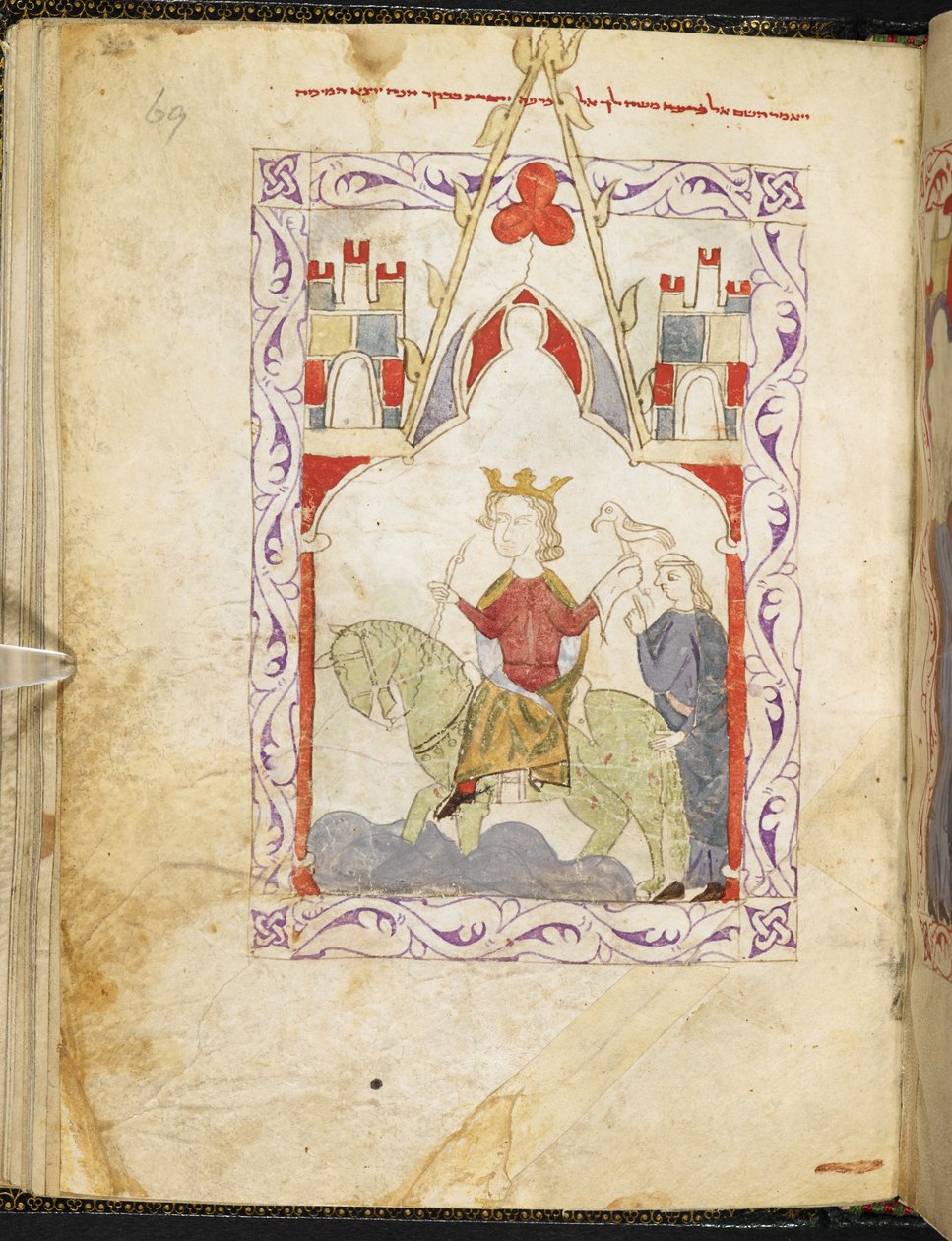 Ou. 2737, f. 69r, O Faraó como falcoeiro, do 