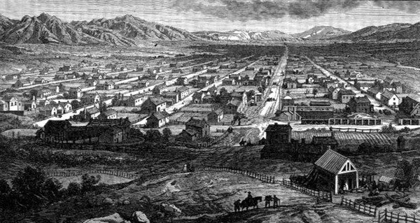 Vista Panorâmica de Salt Lake City, Utah, de 
