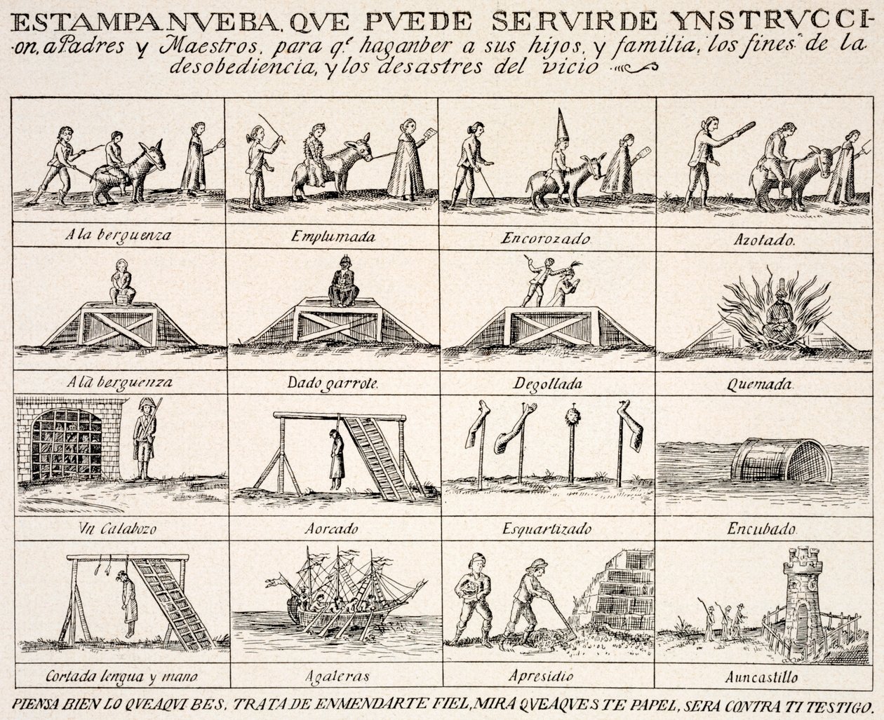 Tratado pictórico sobre moralidade de Spanish School