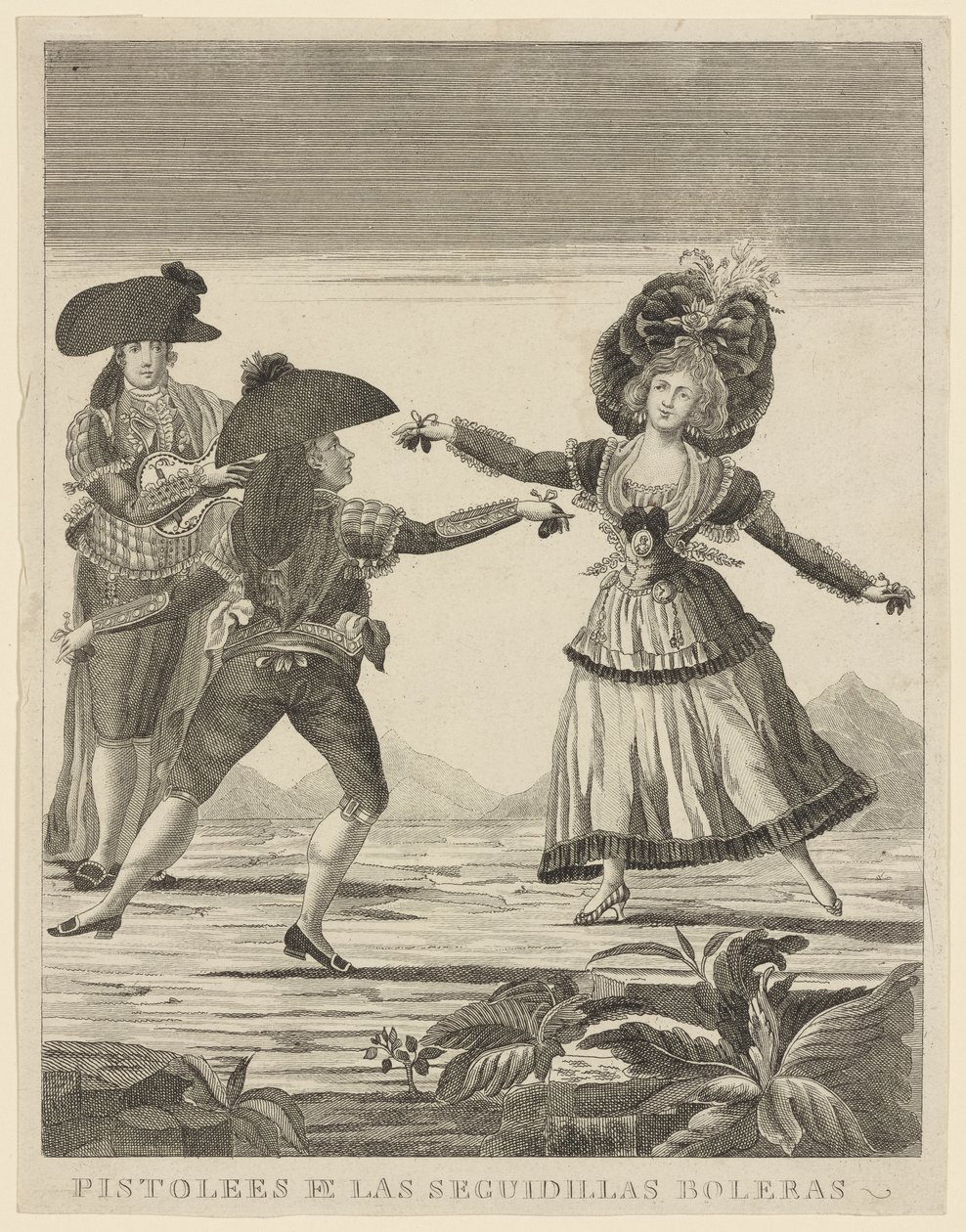 Pistolees e las sequidillas boleras, c.1790-99 de Spanish School