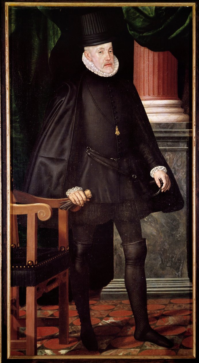 Retrato de Filipe II, Rei de Espanha (1527-1598) Pintura da Escola Espanhola. Século XVI Madrid, Museu do Prado de Spanish School
