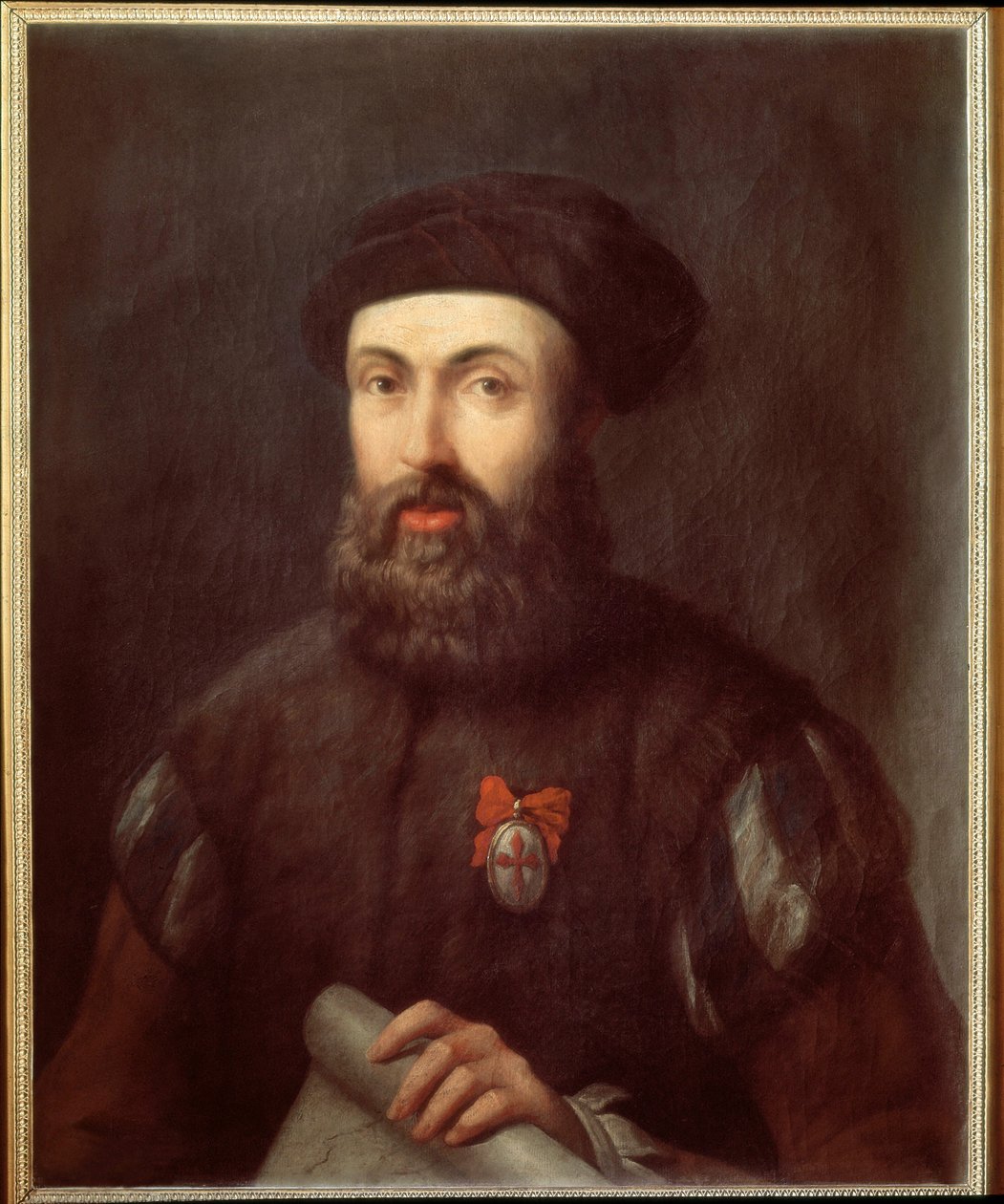 Retrato do navegador e explorador português Fernand Magellan de Spanish School