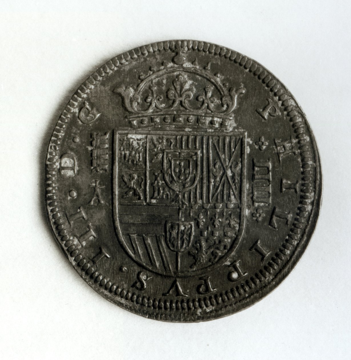 Moeda de quatro moedas de prata do reinado de I Filipe III de Espanha e Portugal (1578-1621) (prata) de Spanish School
