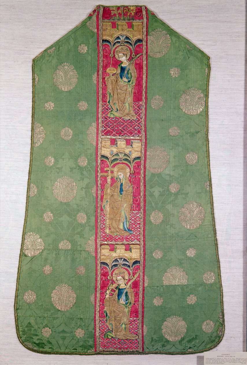 Casula Espanhola, c.1425-50 (seda bordada) de Spanish School