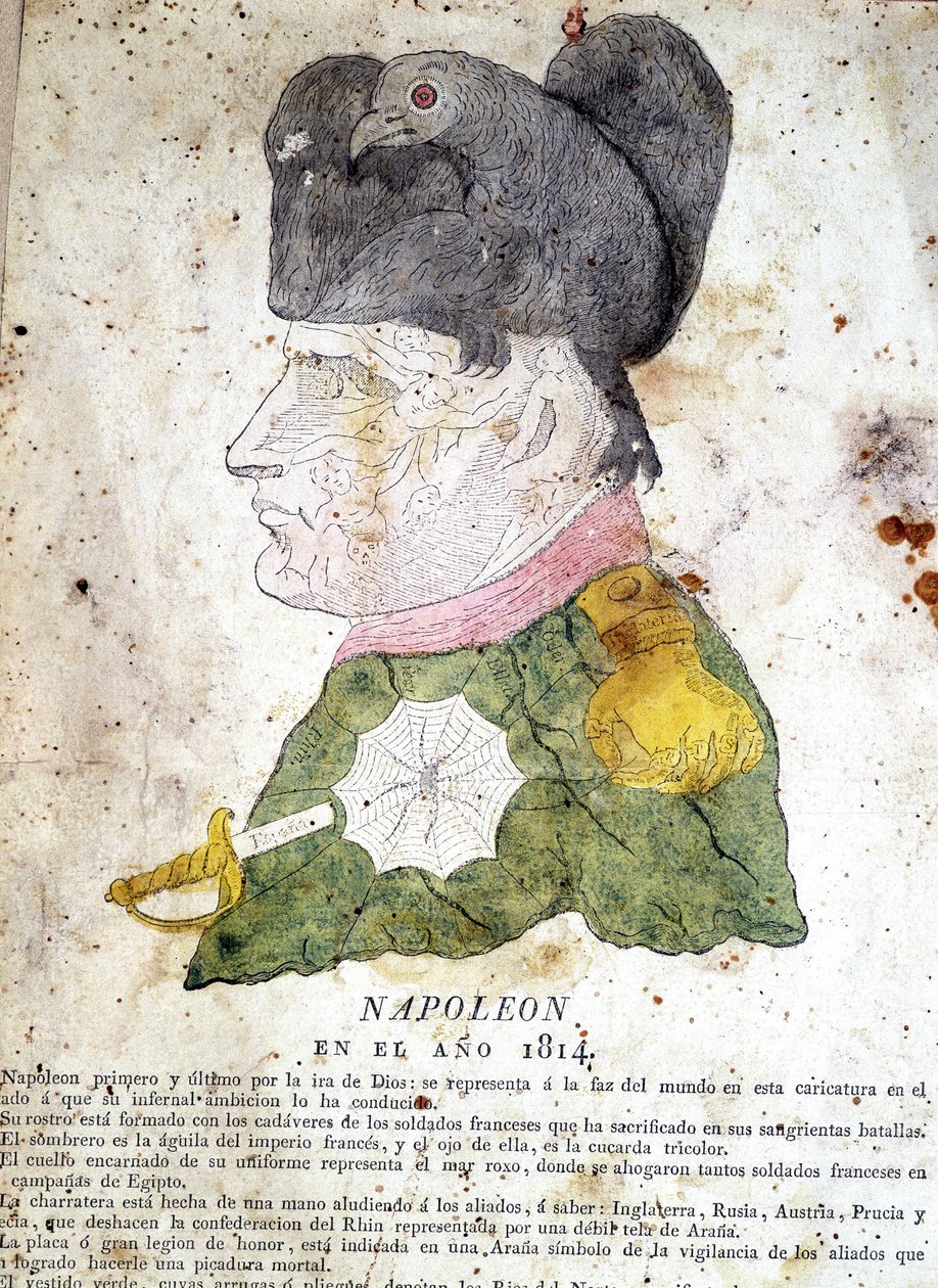Desenho animado espanhol de Napoleão 1 de Spanish School
