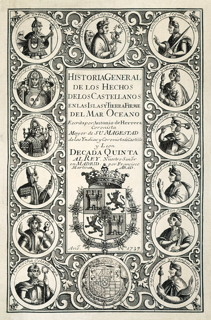Colônias espanholas na América, gravura de Spanish School