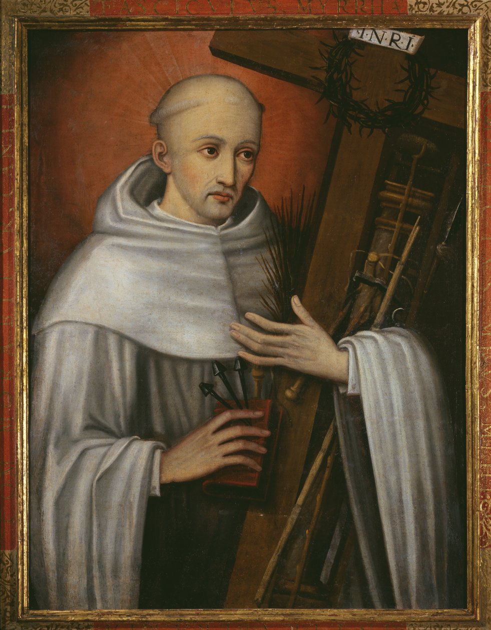 São Bernardo de Clairvaux carregando os instrumentos da Paixão de Spanish School