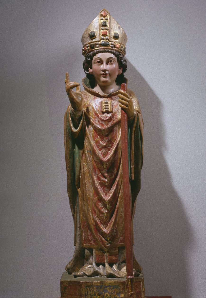 São Martinho de Tours, final do século XIV e início do século XV (madeira pintada e dourada) de Spanish School