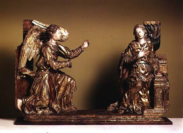 A Anunciação, 2ª metade do século XVI (madeira pintada) de Spanish School