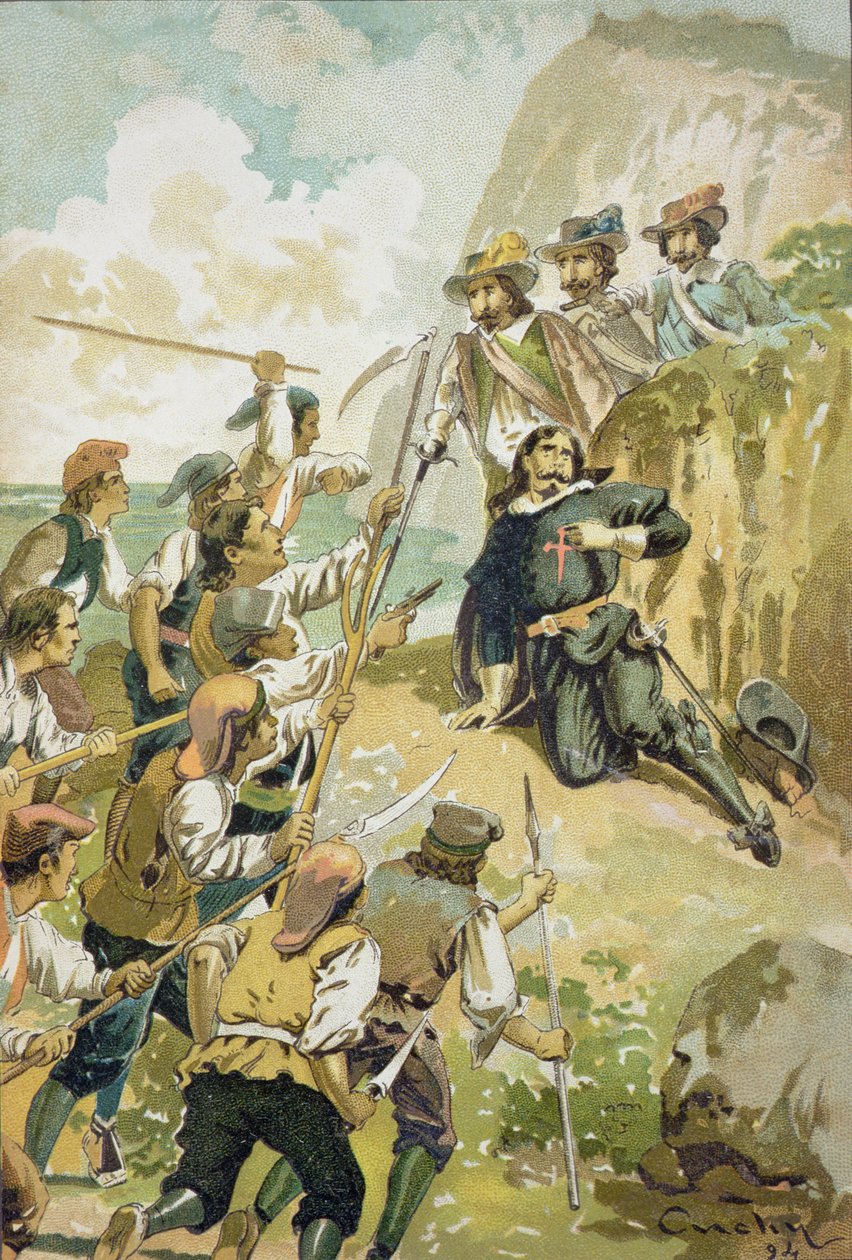 The Bloody Corpus,1894 (cor litho) de Spanish School