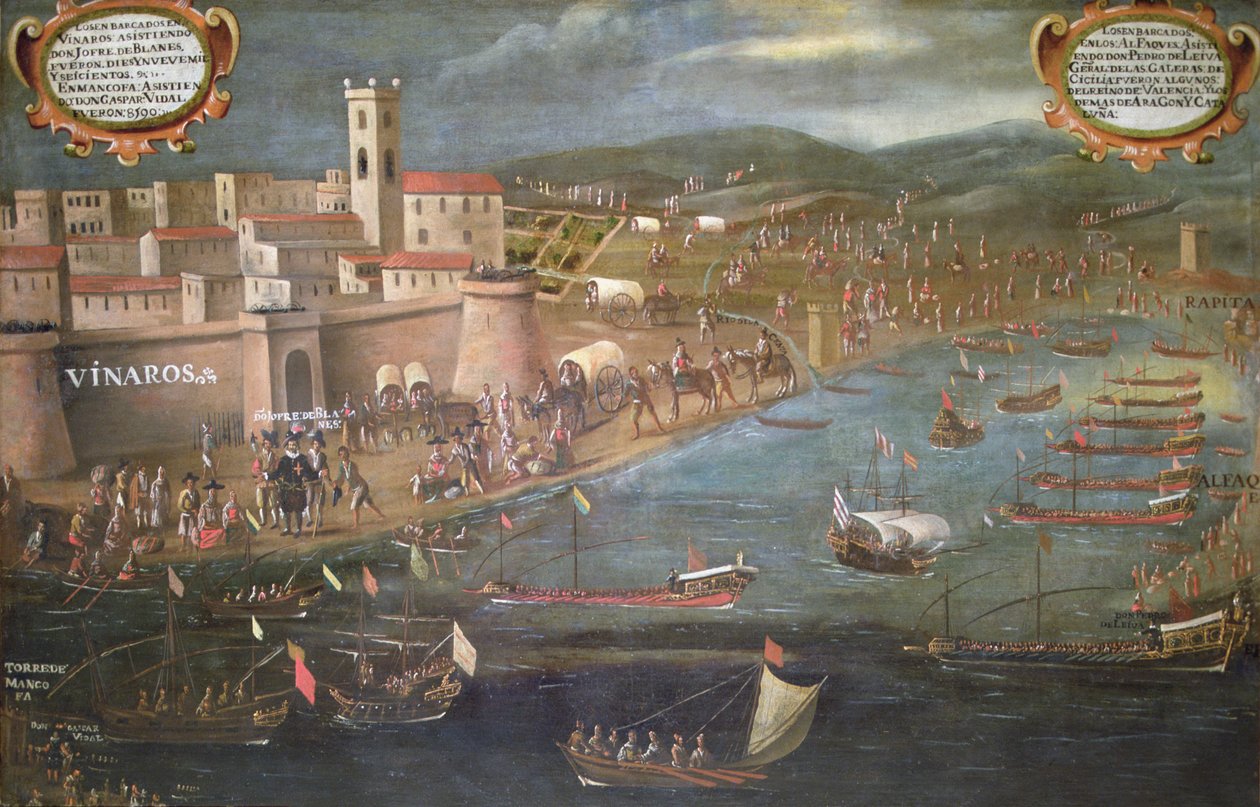 A Expulsão dos Mouros (óleo sobre tela) de Spanish School