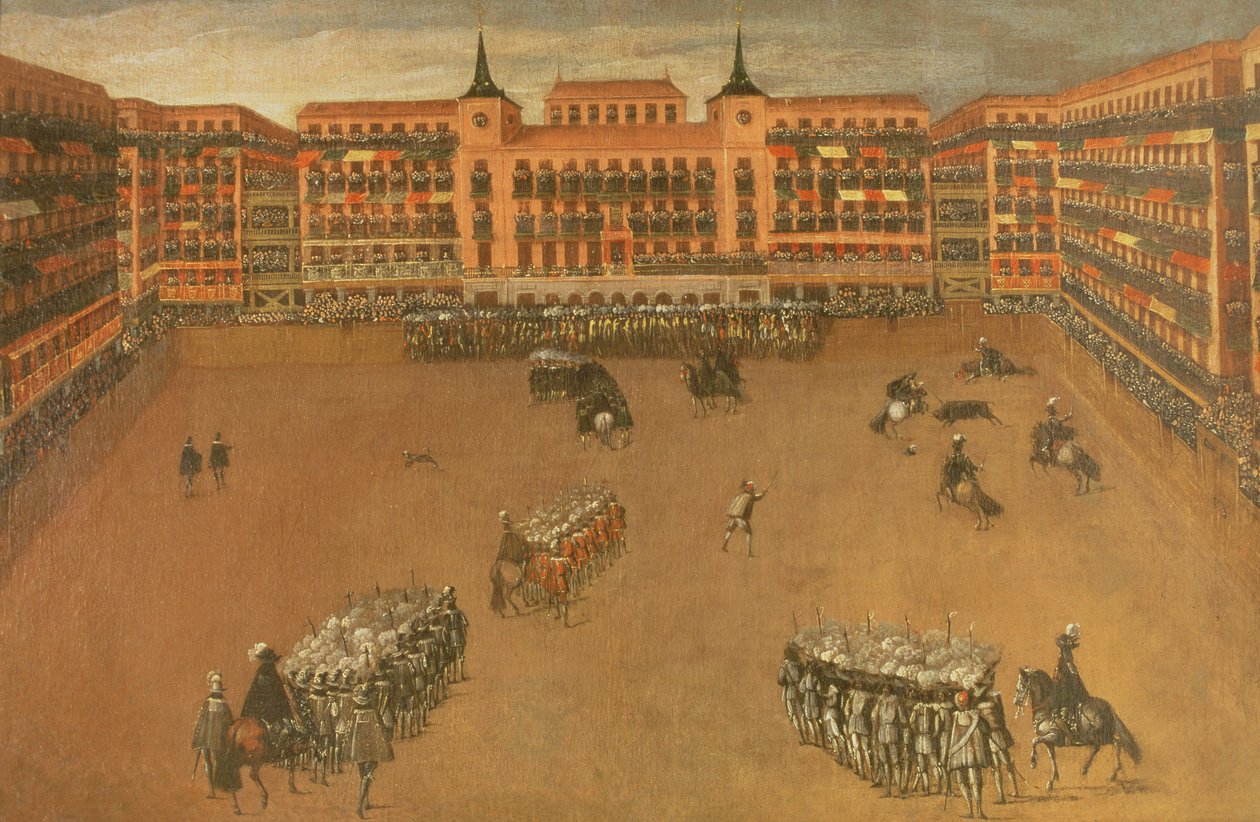 A Praça Principal em Madrid durante o Festival do Grande Touro de Spanish School