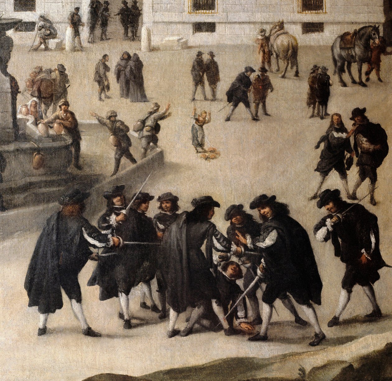 O Milagre da Virgem de Atocha, detalhe de Spanish School