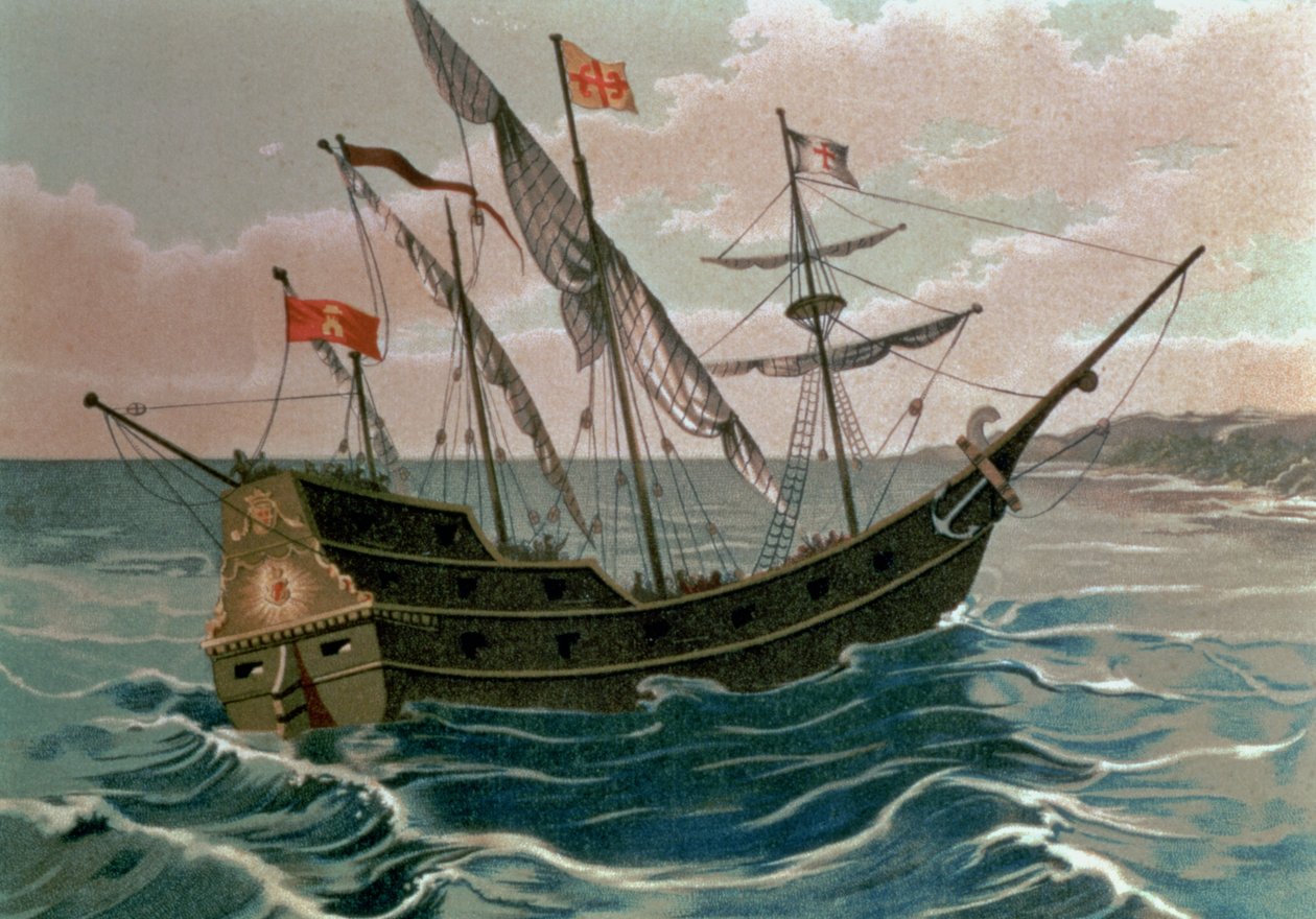 O Santa Maria Aproximando-se da Costa do Novo Mundo em 1492, de 