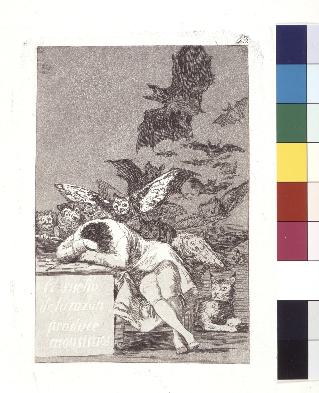 O Sono da Razão Produz Monstros (gravura e aquatint) de Spanish School