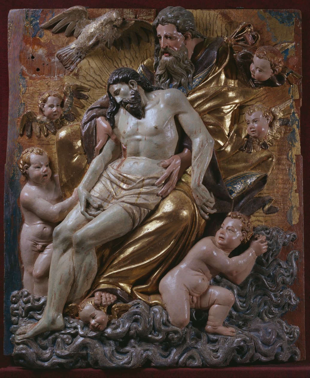 A Trindade, detalhe de retábulo renascentista de Spanish School
