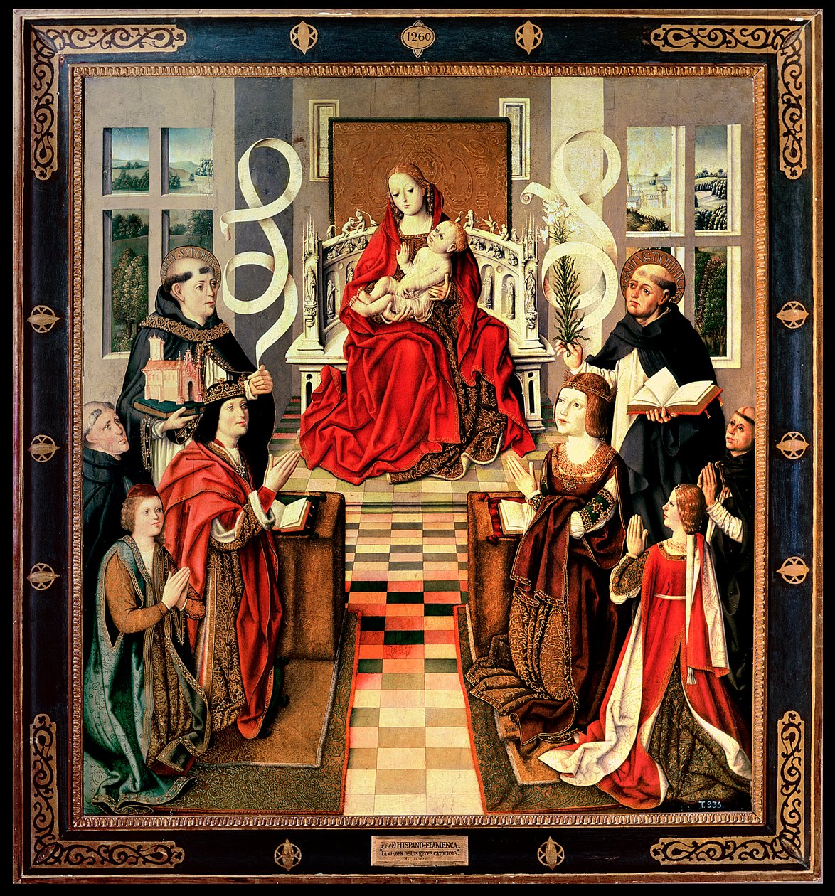 A Virgem dos Reis Católicos, c.1490 (óleo sobre painel) (ver 161527 e 3947 para mais pormenores) de Spanish School