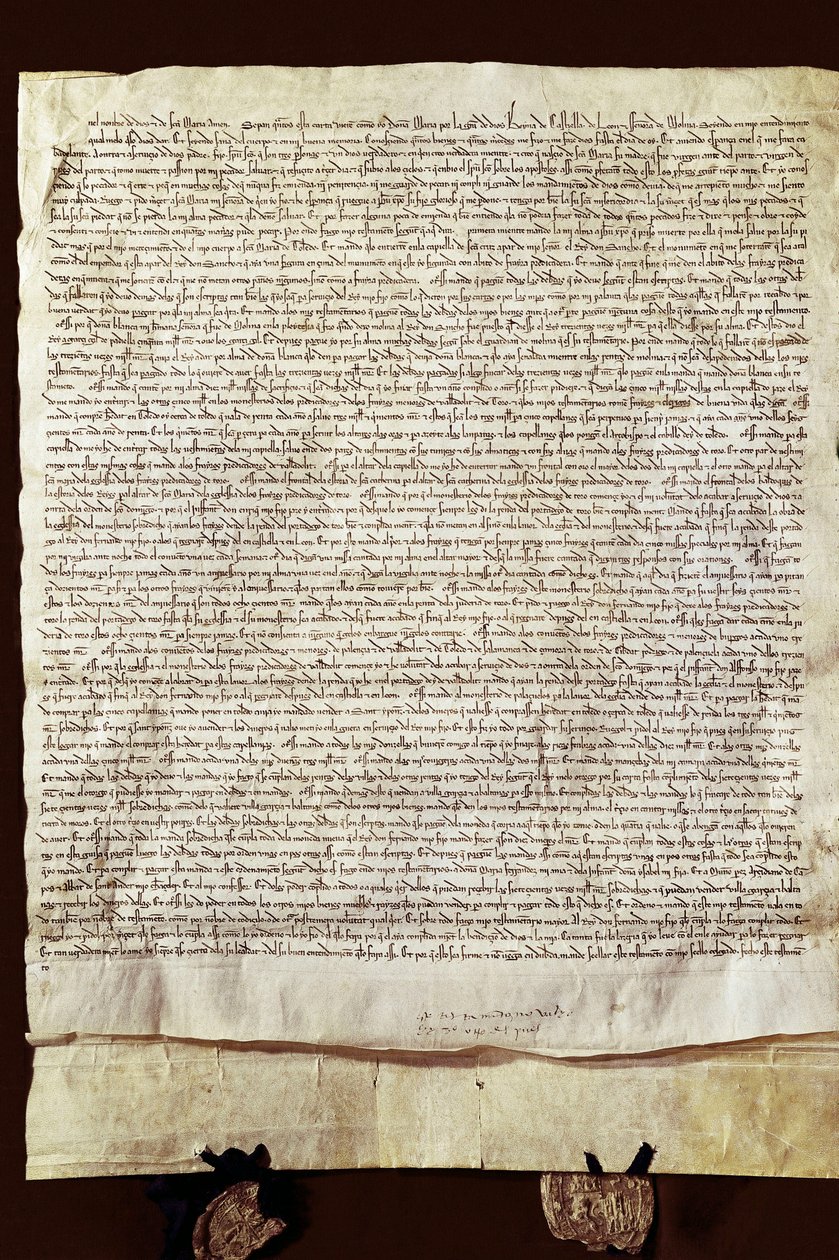A vontade de Maria de Molina (ou Maria Alfonso de Meneses de Spanish School