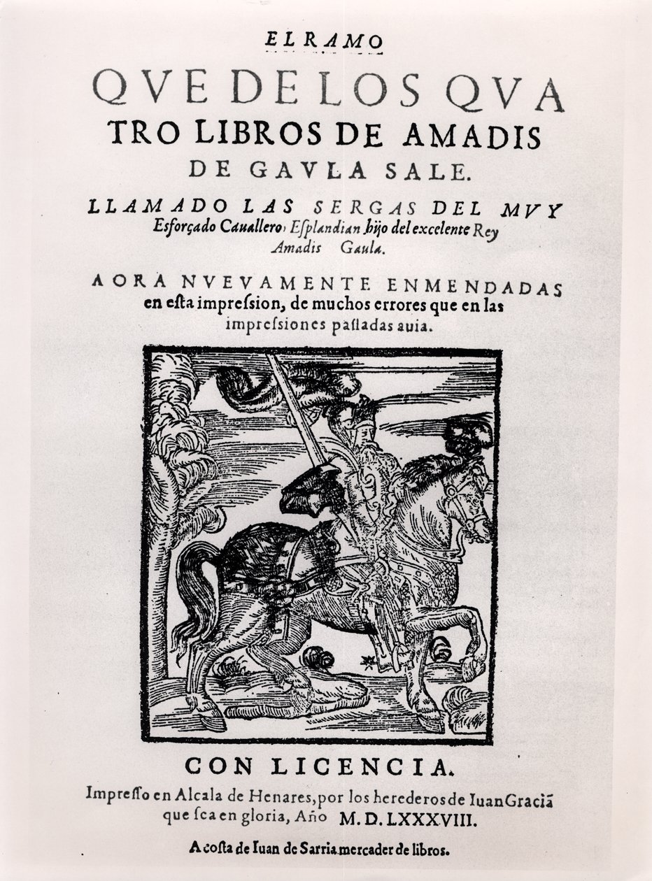 Página de título de Amadis de Gaula, 1588 de Spanish School