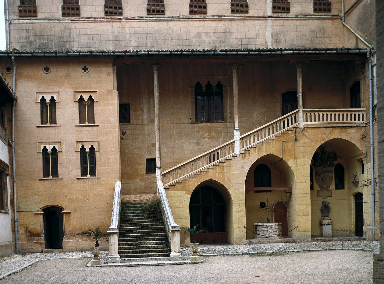 Vista do palácio ducal do General dos Jesuítas François Borgia (São Francisco de Borja), Duque de Gandia (1510-1572). Gandia, Espanha (foto) de Spanish School