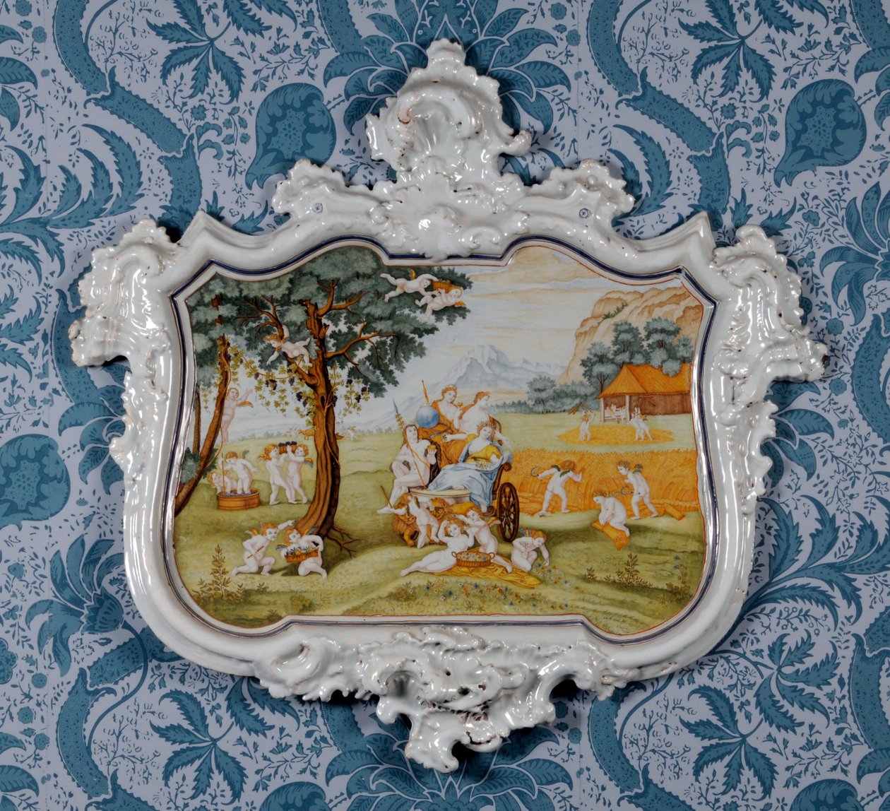 Placa de parede, Alcora Ceramic Factory, c.1750 (faiança esmaltada de estanho) de Spanish School