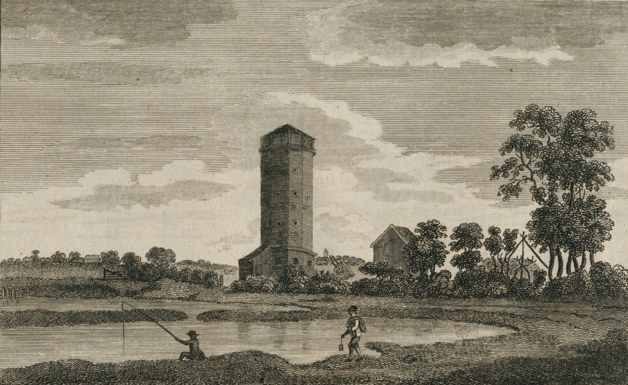 Uma antiga torre de água, em Hampshire, 1786 de Sparrow