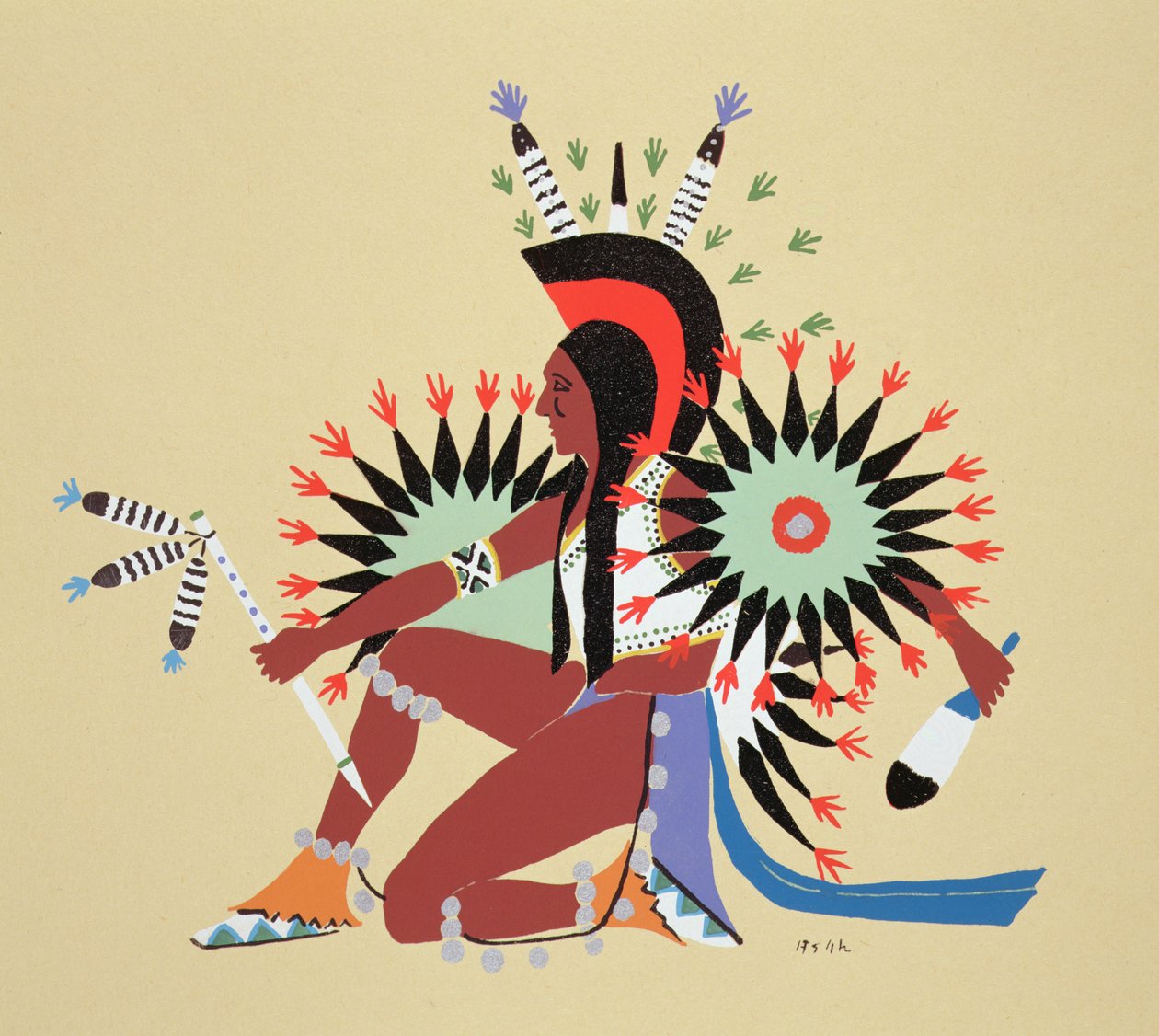 Asah Dancing (estampa de pochoir) de Spencer Asah