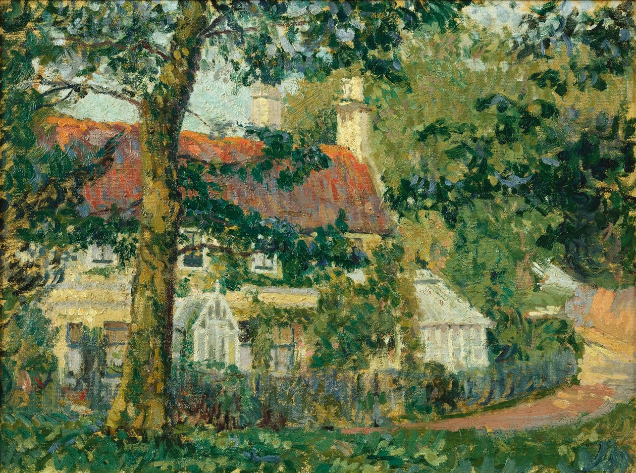 Uma Casa de Telhado Vermelho, Somerset, 1909-10 de Spencer Frederick Gore