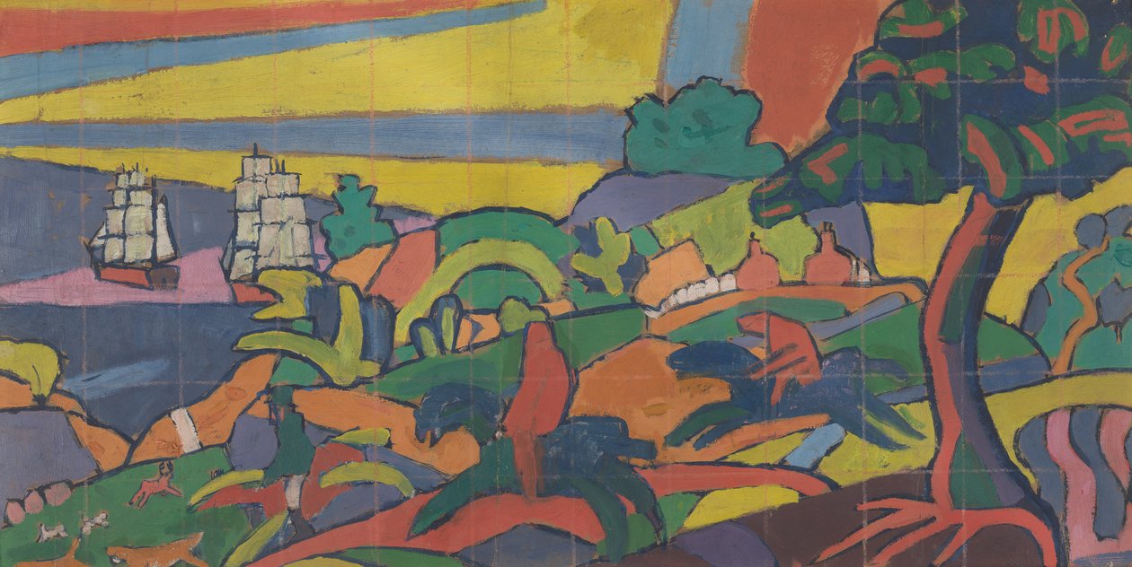 Design para Mural de Caça ao Veado no Cabaret Theatre Club de Spencer Frederick Gore