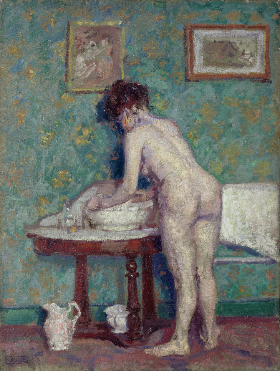Interior com nude (óleo sobre tela) de Spencer Frederick Gore