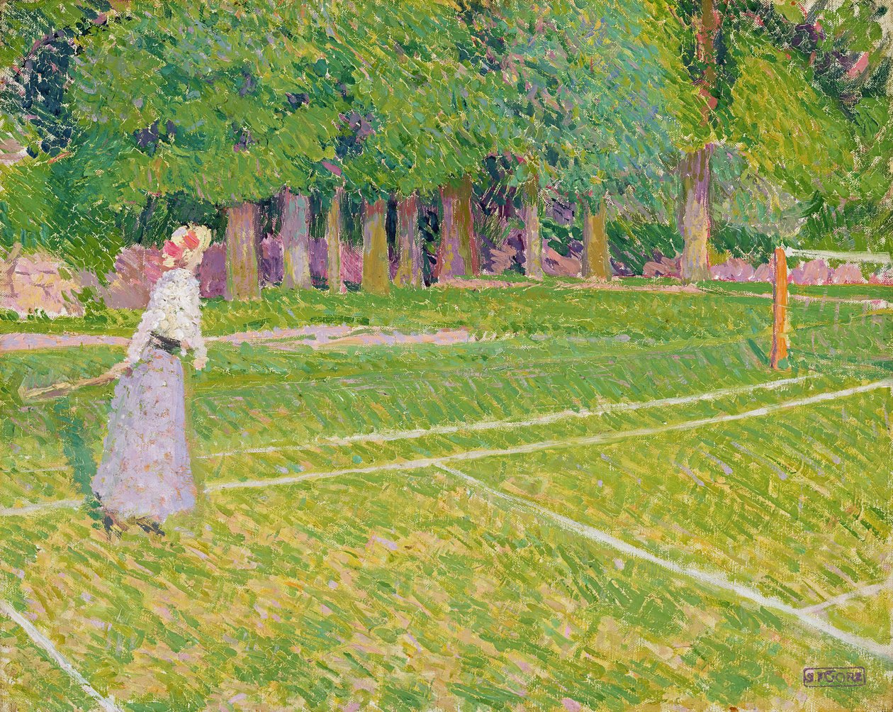 Tênis em Hertingfordbury, 1910 de Spencer Frederick Gore