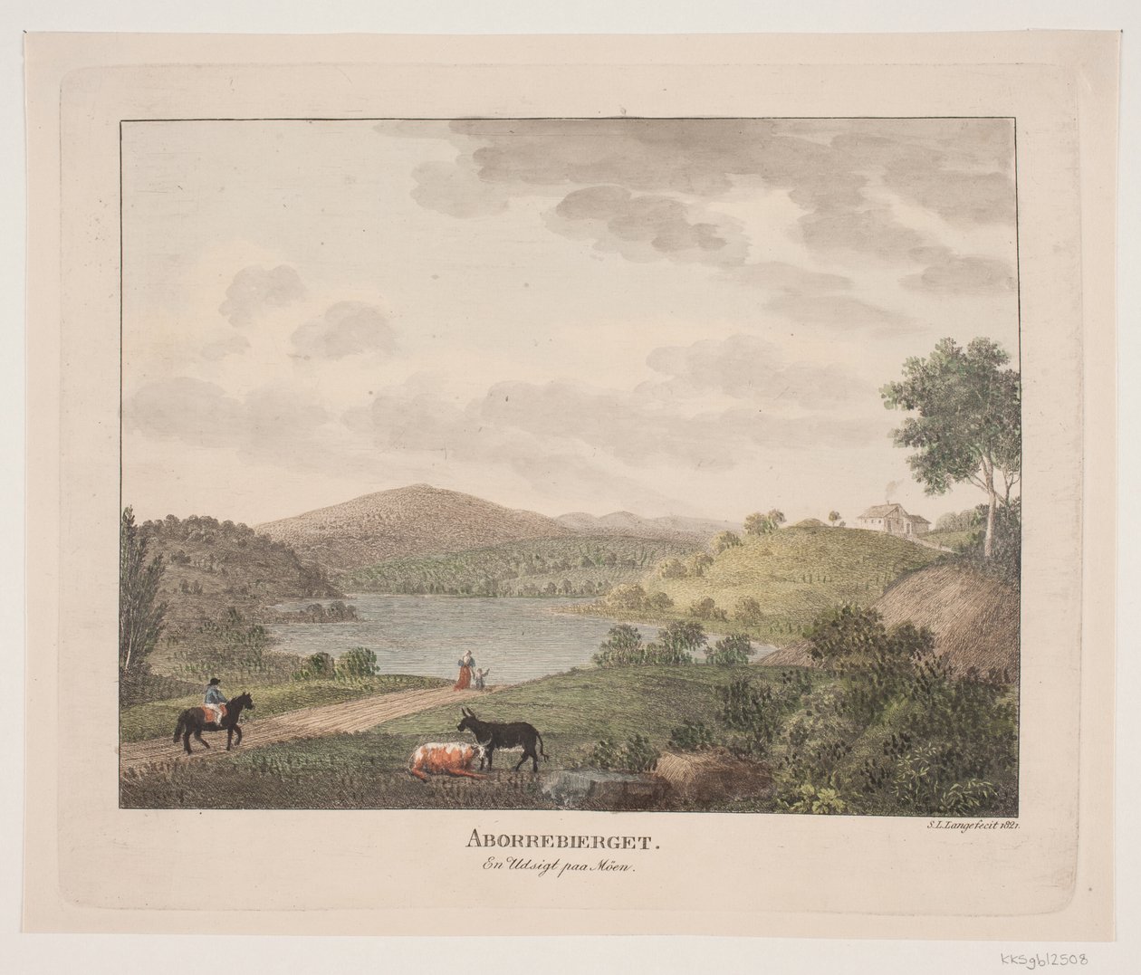Montanha de poleiro. Uma vista sobre Møn de Søren L. Lange