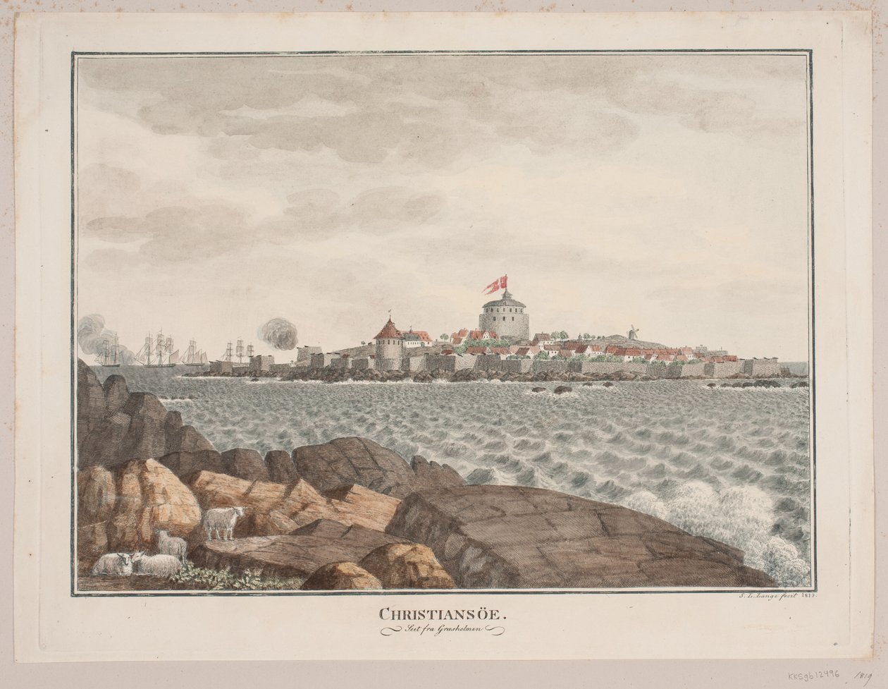 Cristãosø. Visto de Græsholmen de Søren L. Lange