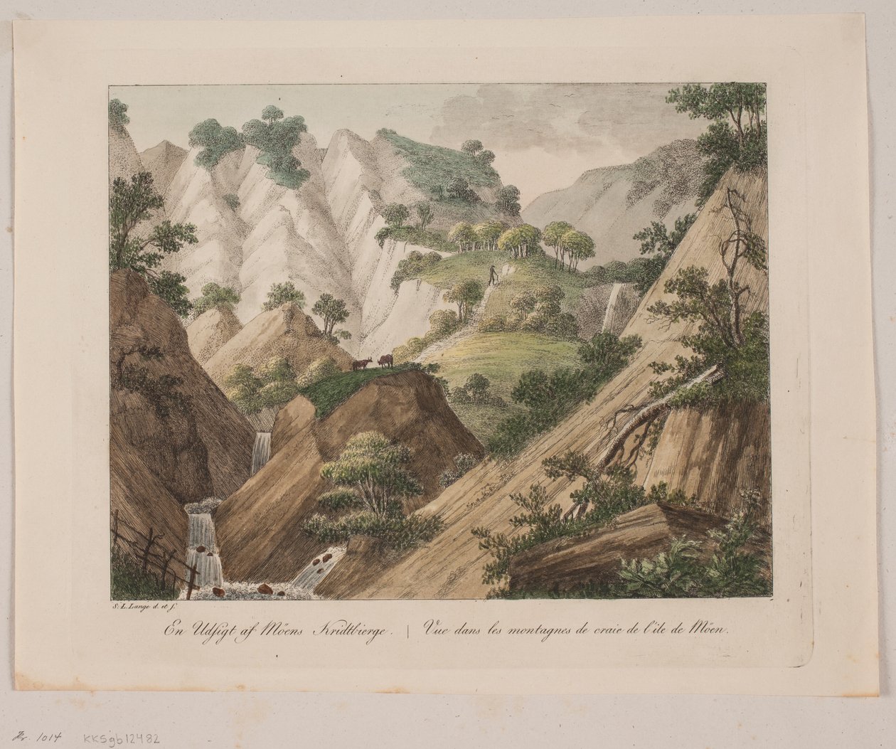 Uma vista das montanhas de giz de Møn de Søren L. Lange